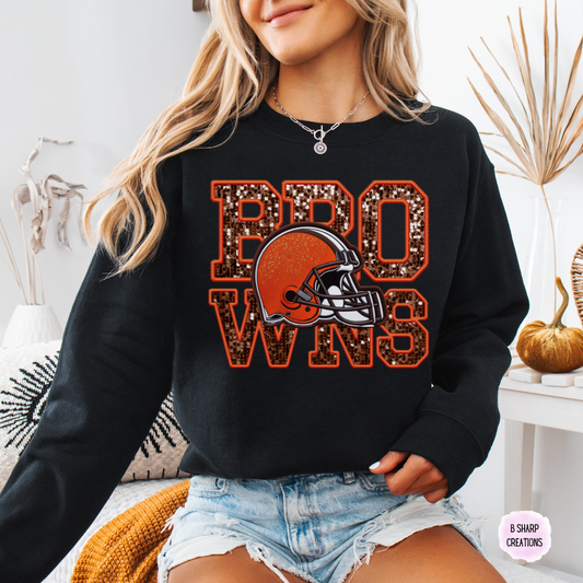 Browns Faux Sequins Sweatshirt